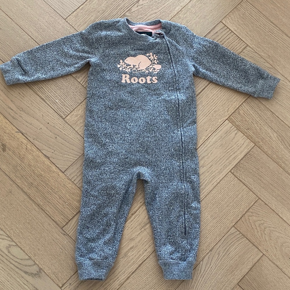Roots Heather Gray Kids Footie